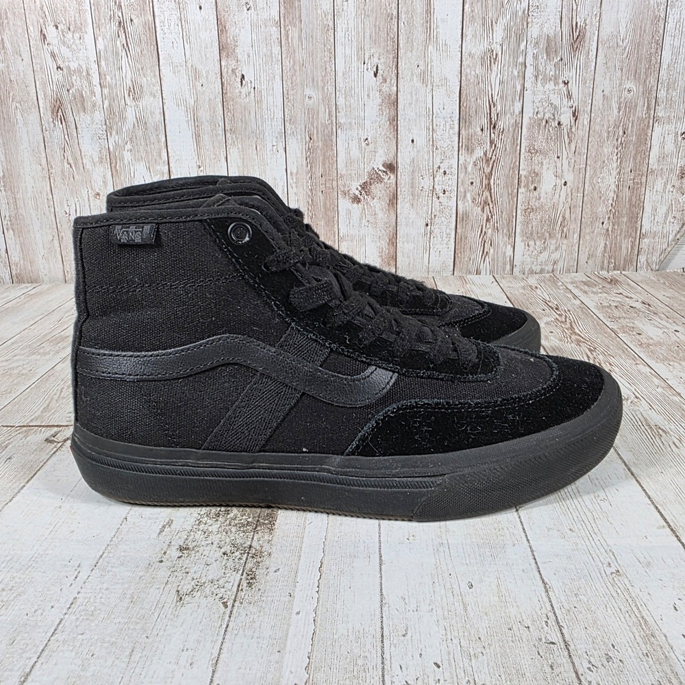 Vans Gilbert Crockett Hi Black Suede Canvas Skate Shoes Mens 6.5 Womens‎ 8